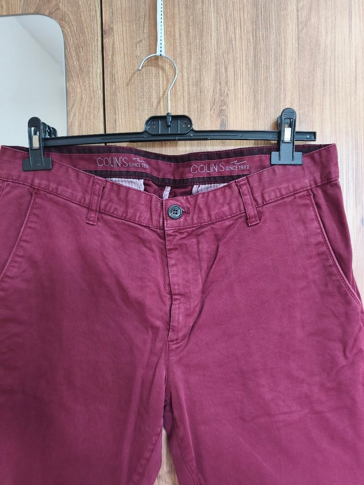 Bordo Pamuklu Erkek Pantolon - Görsel 4