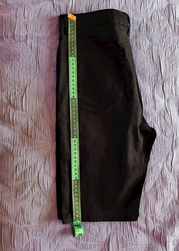 Kadın Siyah Midi Denim Şort - Görsel 4