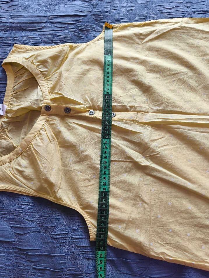 Sarı Düğmeli Bluz - Görsel 4