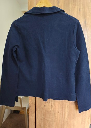 Düğmeli Lacivert Kadın Ceket - Görsel 3