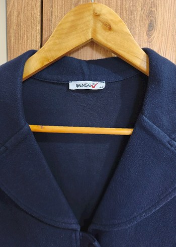 Düğmeli Lacivert Kadın Ceket - Görsel 2