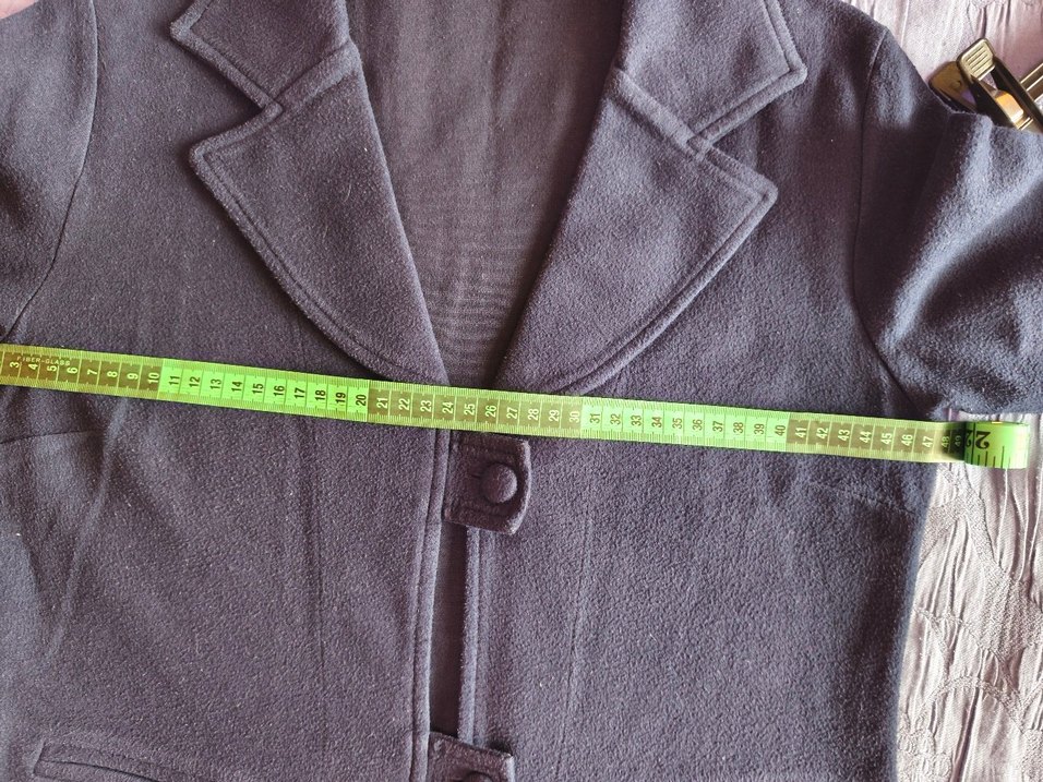 Düğmeli Lacivert Kadın Ceket - Görsel 5