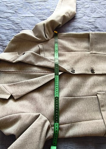 Gri Düğmeli Erkek Ceket - Görsel 6