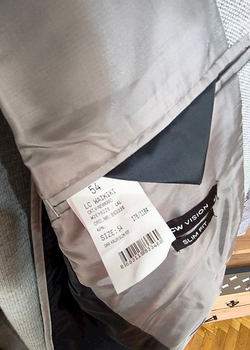 Gri Düğmeli Erkek Ceket - Görsel 5