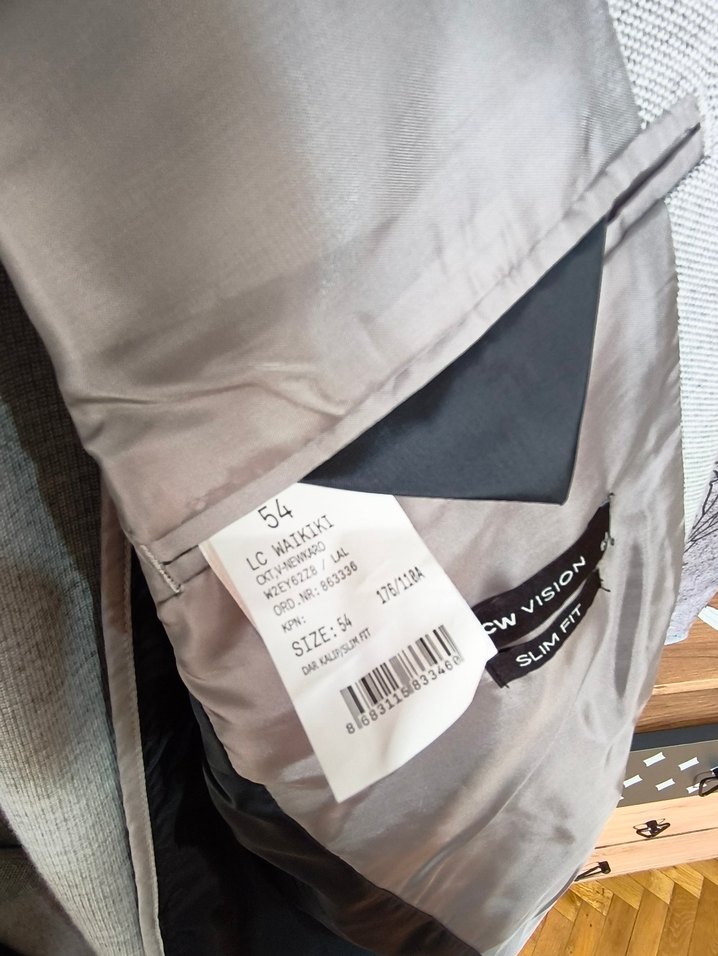 Gri Düğmeli Erkek Ceket - Görsel 5