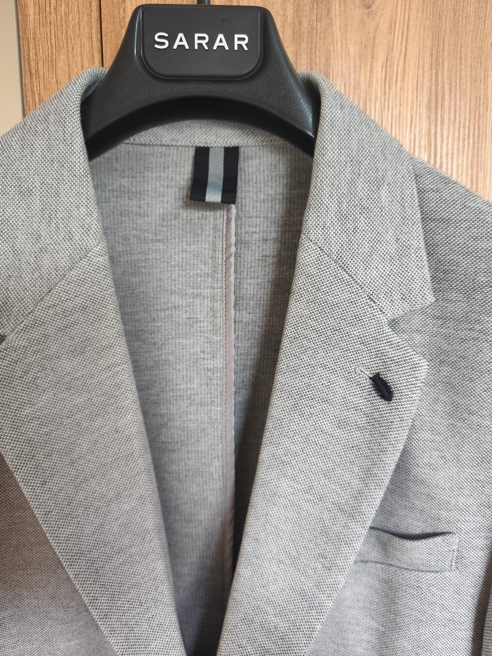 Gri Düğmeli Erkek Ceket - Görsel 3