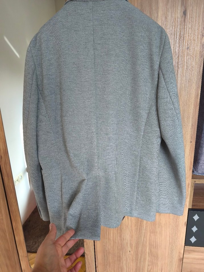 Gri Düğmeli Erkek Ceket - Görsel 4