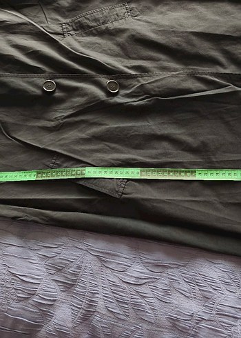 Düğmeli Siyah trençkot - Görsel 6
