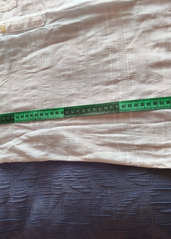 Düğmeli Beyaz Keten Kadın Gömlek - Görsel 6