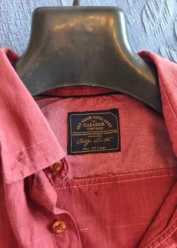 Bordo Uzun Kollu Keten Erkek Gömlek - Görsel 8