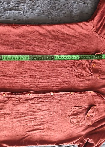 Bordo Uzun Kollu Keten Erkek Gömlek - Görsel 6