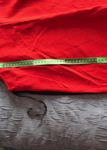 Kırmızı V Yaka Askılı Mini Kadın bluz - Görsel 5