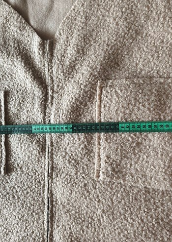 Bej Kapüşonlu Midi Rahat Kesim Ceket - Görsel 6