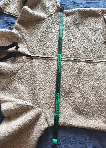 Bej Kapüşonlu Midi Rahat Kesim Ceket - Görsel 5