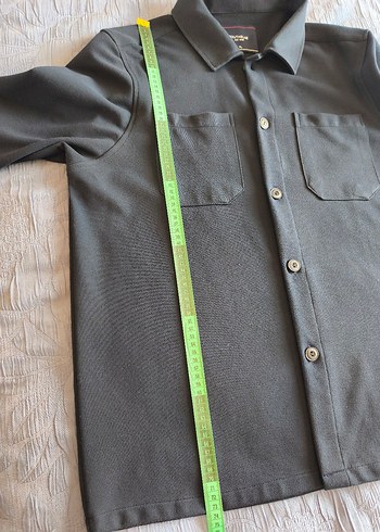 Düğmeli Lacivert Erkek Gömlek - Görsel 4