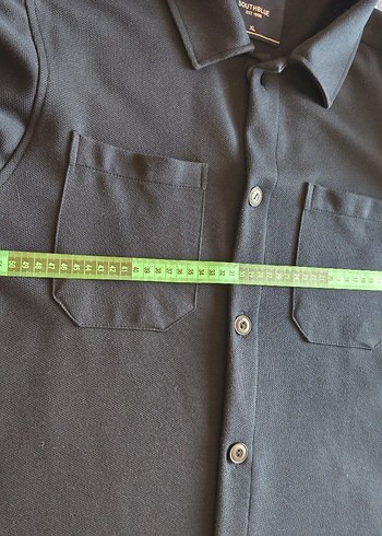 Düğmeli Lacivert Erkek Gömlek - Görsel 5