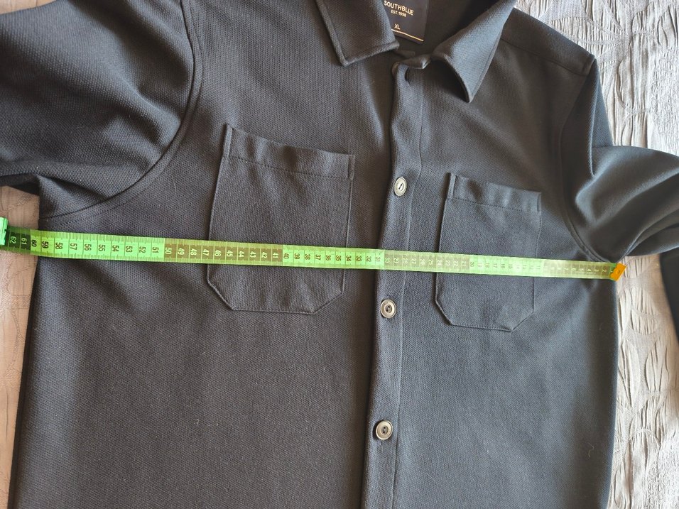 Düğmeli Lacivert Erkek Gömlek - Görsel 5