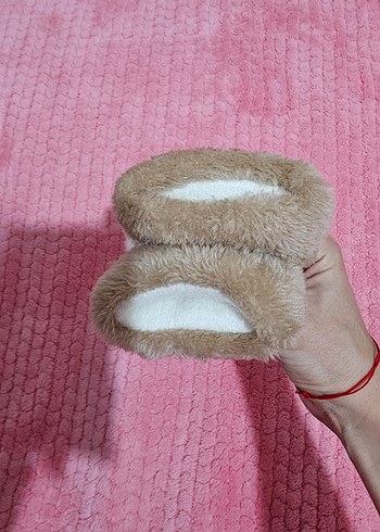 Kız-Erkek Çocuk Beyaz Kürklü Nakışlı Eldiven - Görsel 2