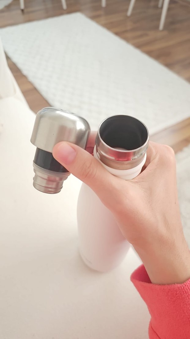 Qwetch 0.50 lt Beyaz Çelik Şişe - Görsel 3