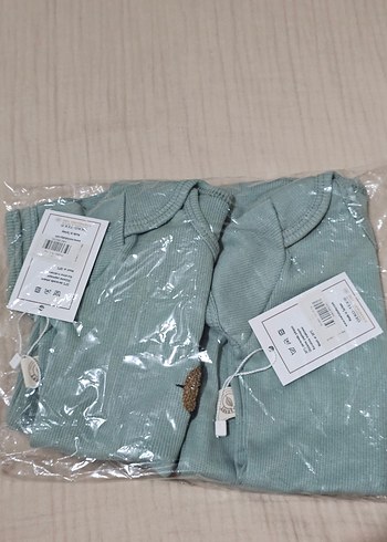 Bebek Unisex Kısa Kollu Arı İşlemeli 2li Body - Görsel 3