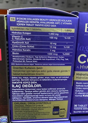 BIOXCIN Collagen ve Hyaluronik Asit 30 Tablet - Görsel 2
