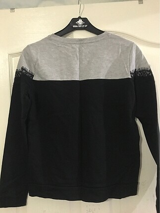 s Beden siyah Renk Detaylı sweatshirt