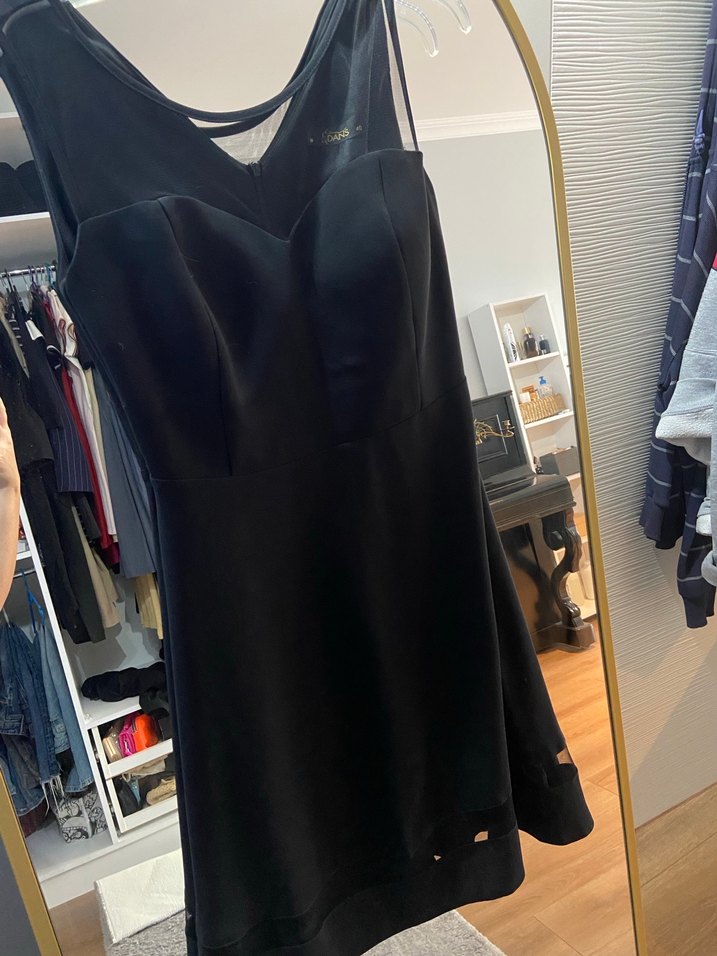 Siyah V Yaka Uzun Kadın Gece Elbisesi - Görsel 3