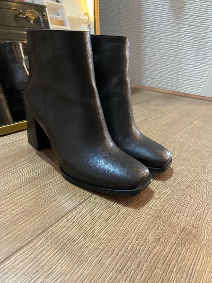 Acı Kahve Hiç Giyilmemiş Topuklu Bot - Görsel 5