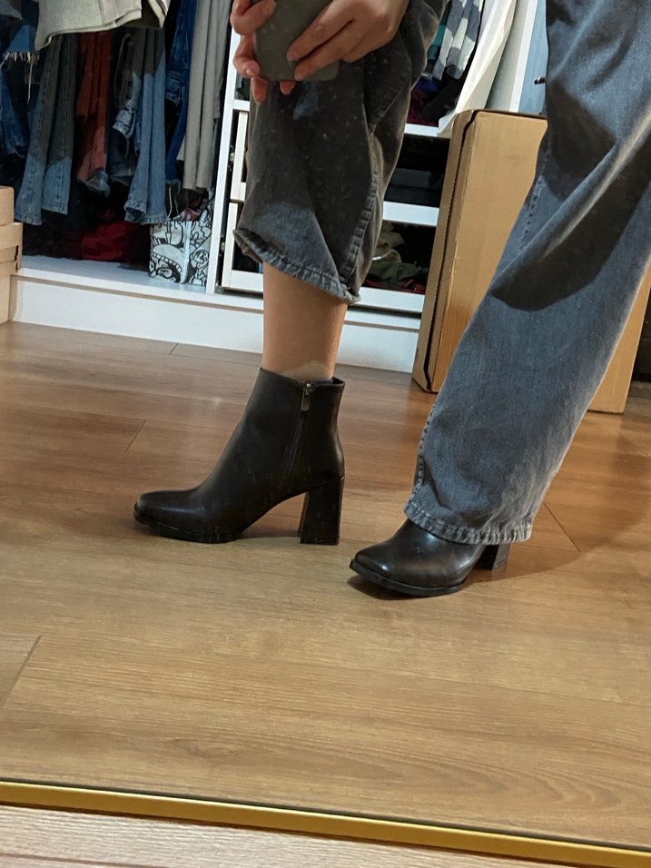 Acı Kahve Hiç Giyilmemiş Topuklu Bot - Görsel 2