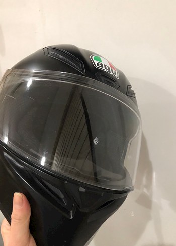 Siyah AGV motorsiklet kaskı - Görsel 5