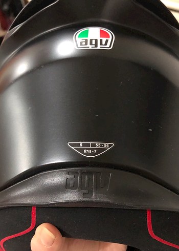 Siyah AGV motorsiklet kaskı - Görsel 7