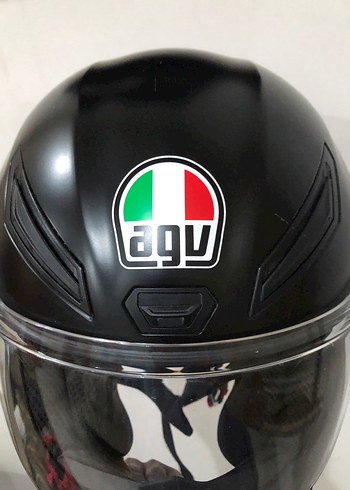 Siyah AGV motorsiklet kaskı - Görsel 6