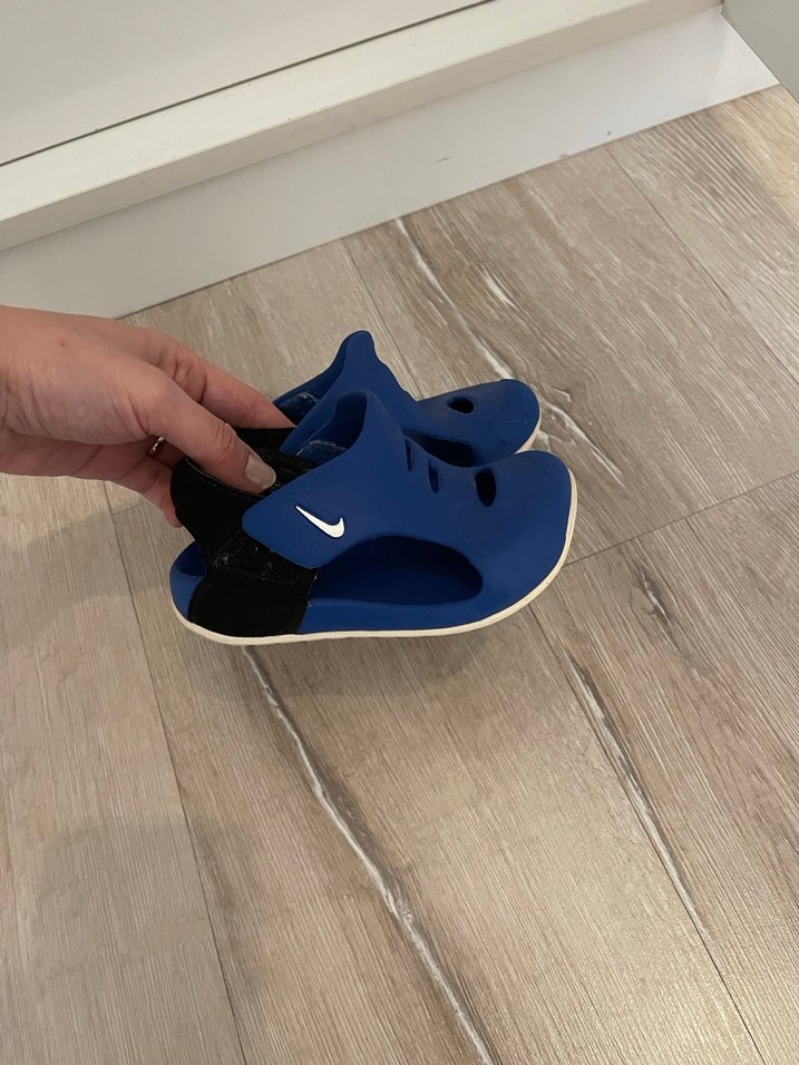 Erkek Çocuk Mavi Cırtlı ayakkabı - Görsel 3