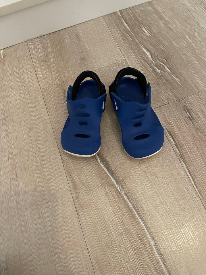 Erkek Çocuk Mavi Cırtlı ayakkabı - Görsel 2