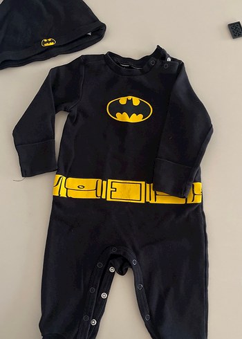 Siyah Batman Desenli Bebek  Tulumu - Görsel 2