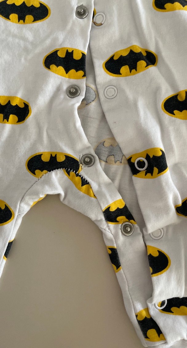 Siyah Batman Desenli Bebek  Tulumu - Görsel 5