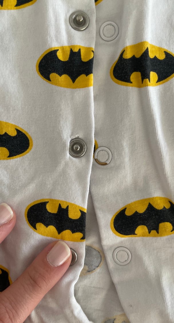 Siyah Batman Desenli Bebek  Tulumu - Görsel 4