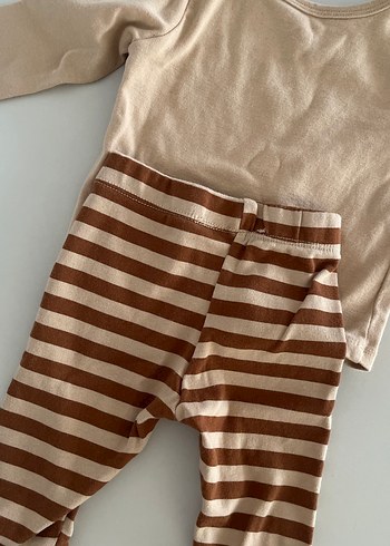 Uzun Kollu Kahverengi Erkek Bebek Takımı - Görsel 4