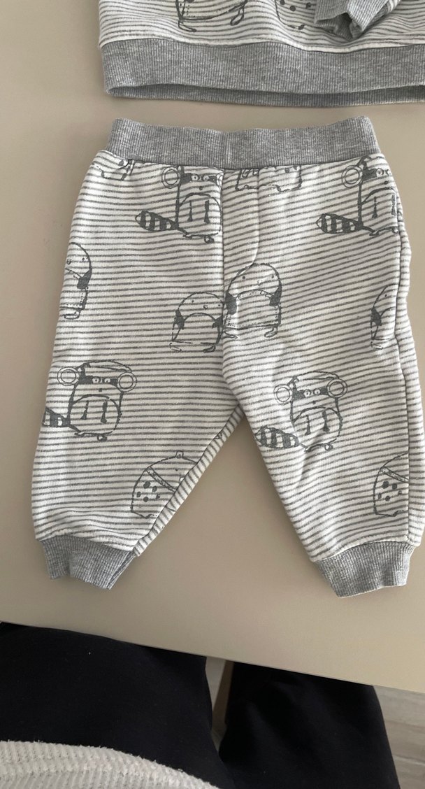 Gri Zebra Desenli Erkek Bebek Takımı - Görsel 3