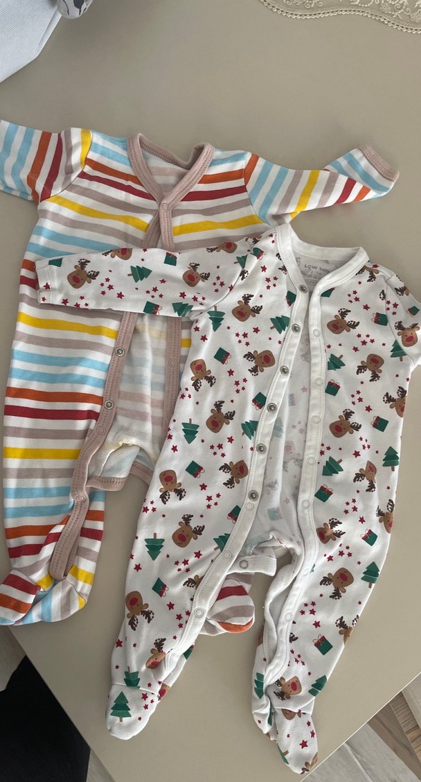 Renkli Çizgili Uzun Kollu Bebek Tulumu - Görsel 2