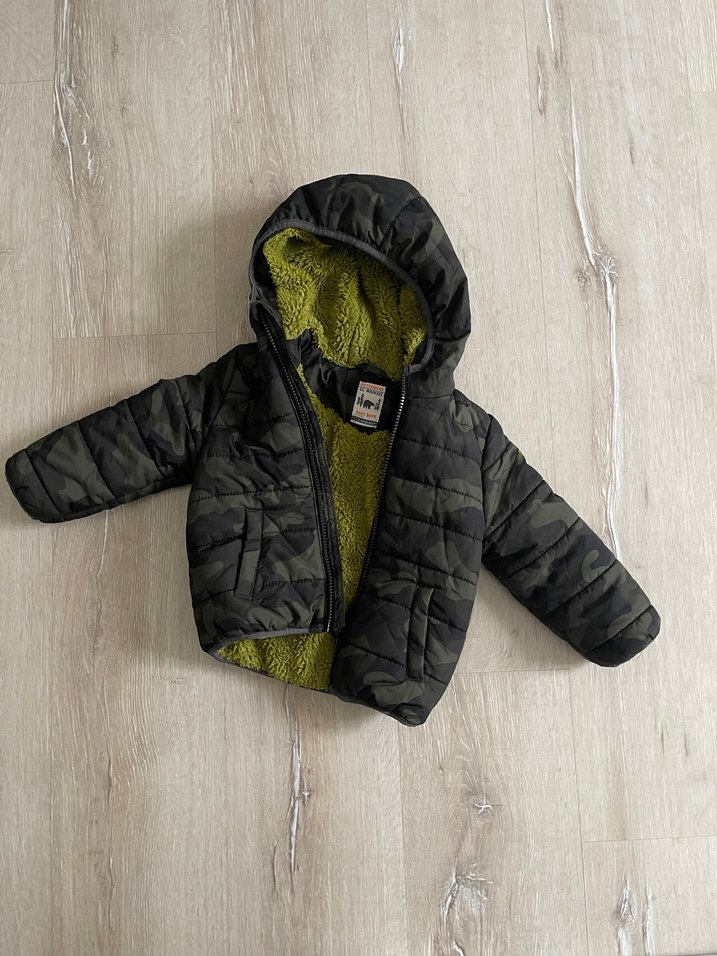 Erkek Çocuk Kamuflaj Desenli Kapüşonlu Mont - Görsel 2