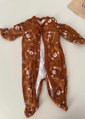 İkili Kahverengi Bebek Tulumu - Görsel 3