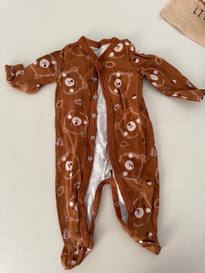 İkili Kahverengi Bebek Tulumu - Görsel 3