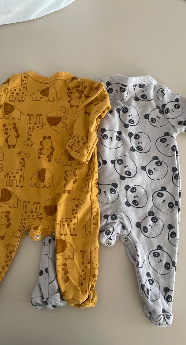 İkili Uzun Kollu Desenli Bebek Tulumları - Görsel 5