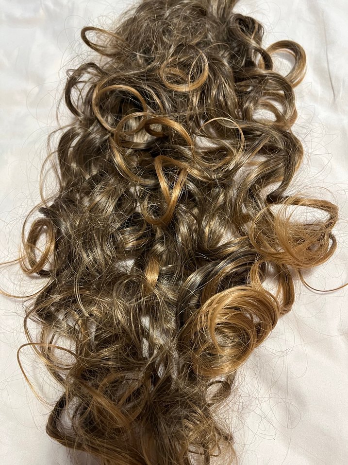 Bej Püsküllü Saten Saç Aksesuarı - Görsel 2