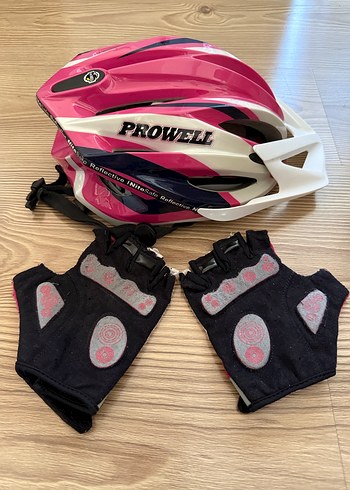 Kızlar için Pembe Biker Eldiveni Velcro - Görsel 2