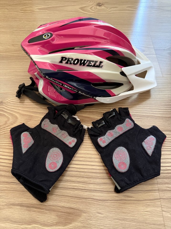 Kızlar için Pembe Biker Eldiveni Velcro - Görsel 2