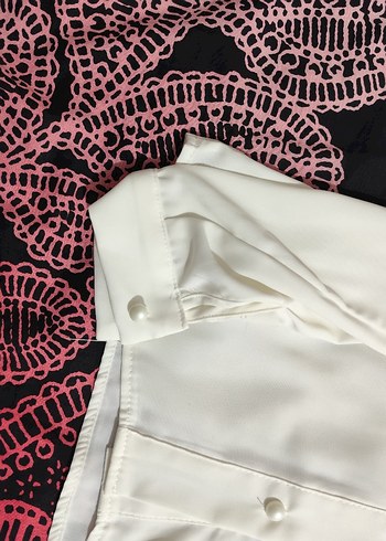 Düğmeli Beyaz Bohem kız çocuk gömlek - Görsel 3