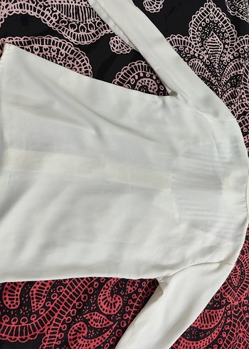 Düğmeli Beyaz Bohem kız çocuk gömlek - Görsel 2