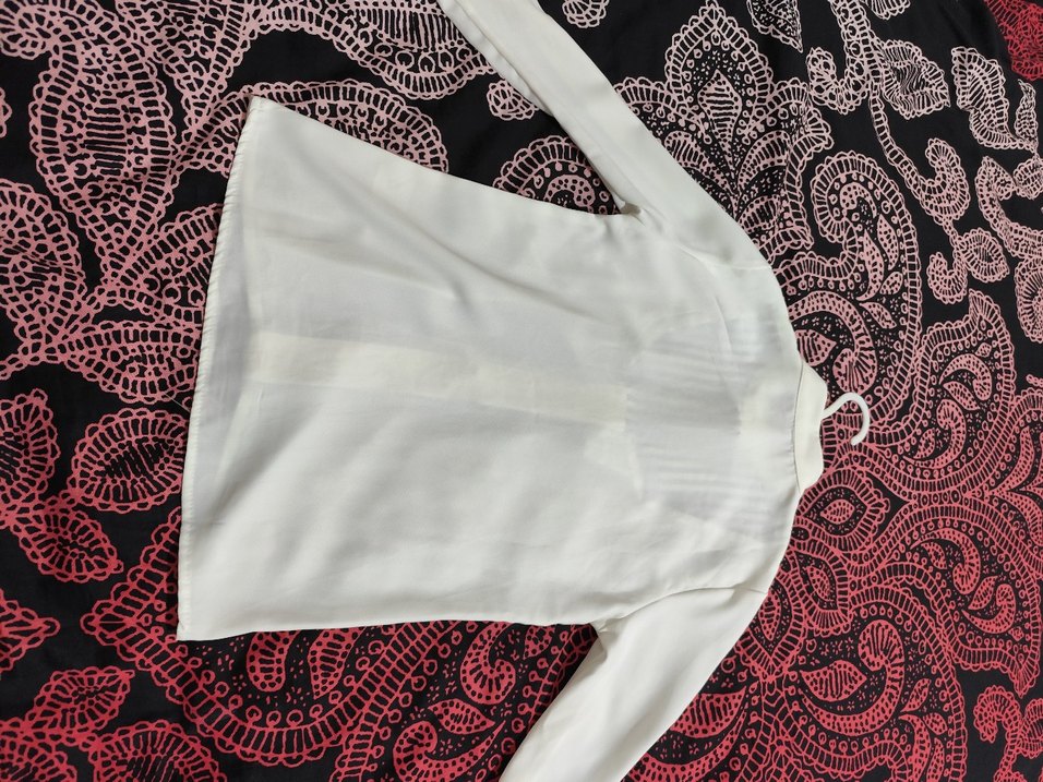 Düğmeli Beyaz Bohem kız çocuk gömlek - Görsel 2